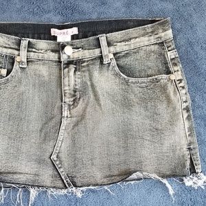 Supre Black Denim Mini Skirt